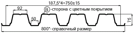 Фото: Профнастил Н75 х 750 - B (ПЭ-01-8017-1) в Ногинске