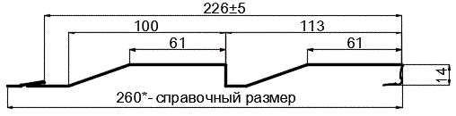 Фото: Сайдинг МП СК-14х226 (ПЭ-01-RR32-0.45) в Ногинске