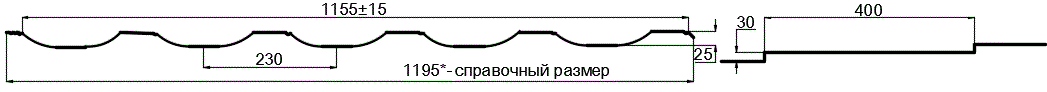 Металлочерепица МП Трамонтана-ML (PURMAN-20-9010-0.5) в Ногинске