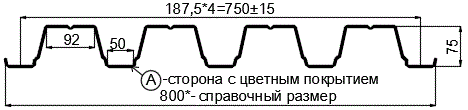 Фото: Профнастил Н75 х 750 - A (ПЭ-01-9003-1) в Ногинске