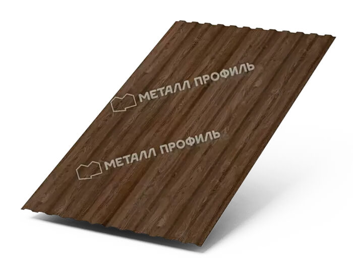 Фото: Профнастил МП10 х 1100 - B (ECOSTEEL_MA_Д-01-МореныйДуб-0.5) в Ногинске