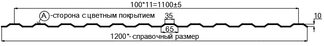 Фото: Профнастил МП10 х 1100 - A (ПЭ-01-3005-0.65) в Ногинске