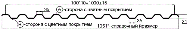 Фото: Профнастил С21 х 1000 - A (ECOSTEEL_MA_Д-12-Античный Дуб-0.45) в Ногинске