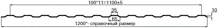 Фото: Профнастил оцинкованный МП10 х 1100 (ОЦ-01-БЦ-0.7) в Ногинске