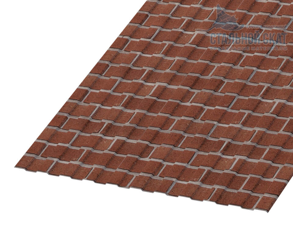 Фото: Профнастил С8 х 1150 - A (ECOSTEEL-01-Кирпич-0.5) в Ногинске