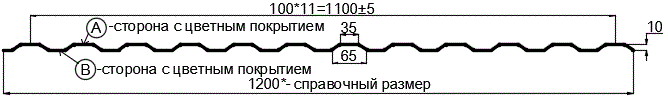 Фото: Профнастил МП10 х 1100 - A (ECOSTEEL_MA_Д-12-Античный Дуб-0.45) в Ногинске