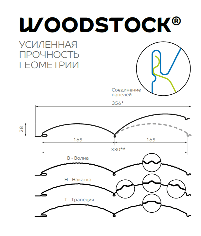Сайдинг Woodstock-28х330 (ECOSTEEL_T-01-ЗолотойДуб-0.5) в Ногинске