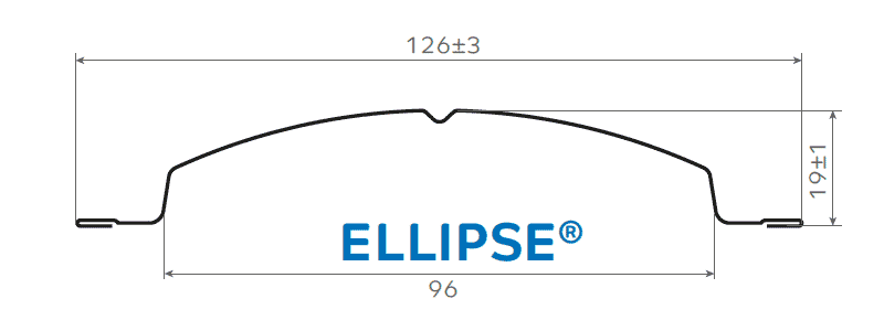 Штакетник металлический МП ELLIPSE-T 19х126 Двусторонний (VikingMP Д-01-8017 | 8017-0.45). в Ногинске