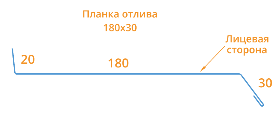 Планка отлива 180х30х2000 (ECOSTEEL_T-01-Кедр-0.5) в Ногинске
