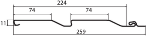 Сайдинг Корабельная доска XL Grand Line Standart слоновая кость (3,6м) в Ногинске