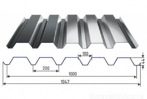 Профнастил С44 х 1000 - B (VikingMP-01-3005-0.45) в Ногинске