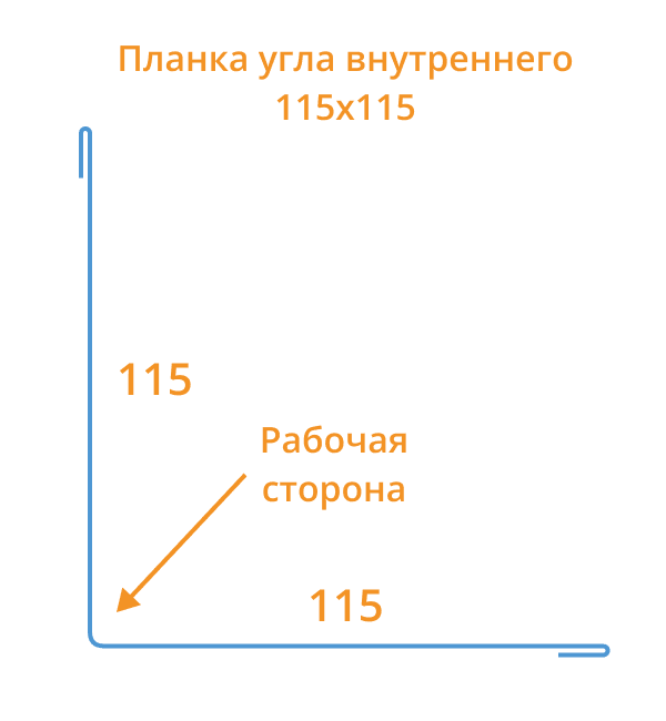 Планка угла внутреннего 115х115х2000 NormanMP (ПЭ-01-5005-0.5) в Ногинске