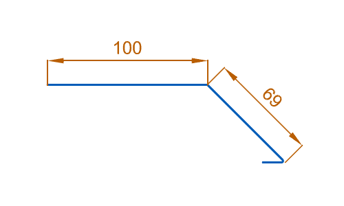 Планка карнизная 100х69х2000 (ПЭ-01-3003-0.45) в Ногинске
