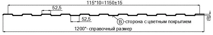 Фото: Профнастил С8 х 1150 - B (ПЭ-01-6005-0.7) в Ногинске