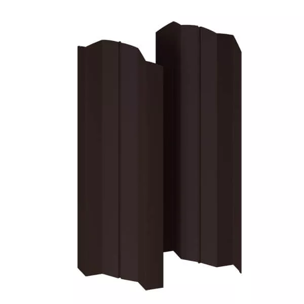 Фото: Штакетник металлический МП М-111-Т Двусторонний (VALORI-20-DarkBrown | Color-0.5). в 