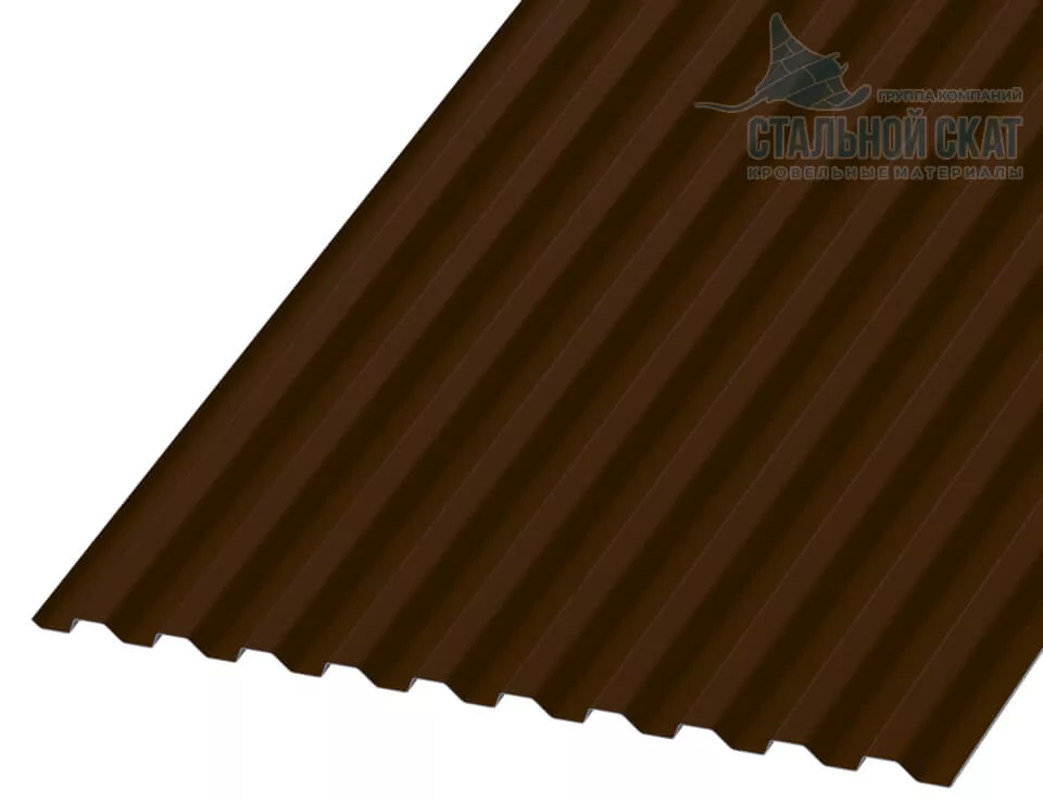 Профнастил С21 х 1000 - B (ПЭ-01-8017Color-0.4±0.08мм) в Ногинске