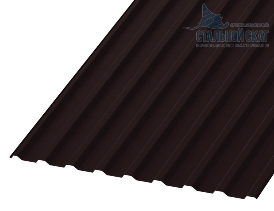 Профнастил МП20 х 1100 - R (VALORI-20-DarkBrown\Color-0.5)
